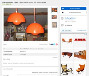 Verner Panton Flower Pot Designlampe 70er 60er Jahre Klassiker gebraucht kaufen Eames